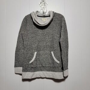 Converse All Star Women's Small Gray Textured Cowl Neck‎ Pullover Sweater